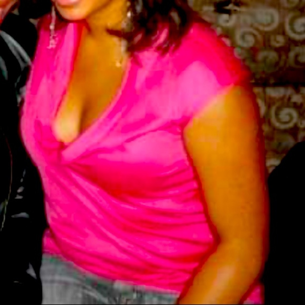 Pink capsleeve shirt